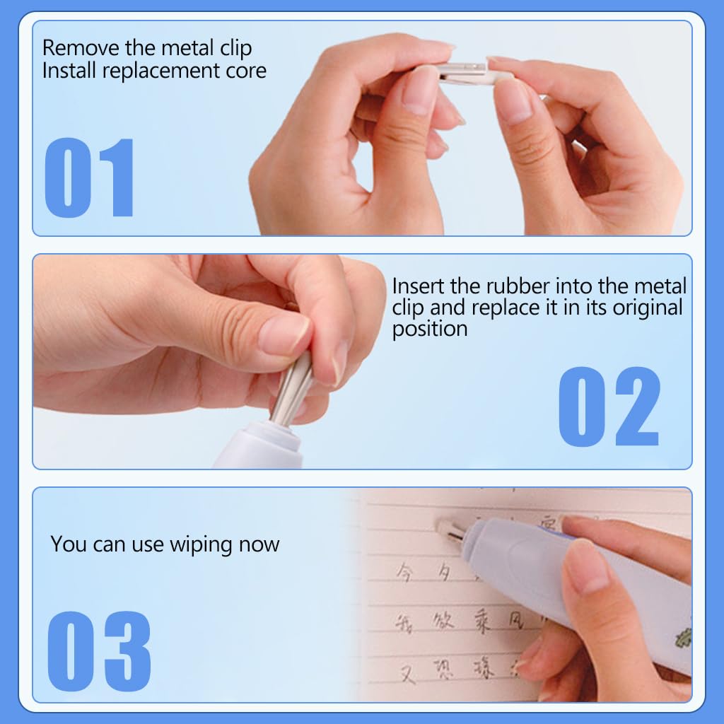 HASTHIP USB Rechargeable Electric Eraser Pen with 20 Refills - 30 Days Long Work Duration Electric Eraser for Students & Artists, Cartoon Design, Ideal for Drawing & Sketching HASTHIP USB Rechargeable Electric Eraser Pen with 20 Refills - 30 Days Long Work Duration Electric Eraser for Students & Artists, Cartoon Design, Ideal for Drawing & Sketching